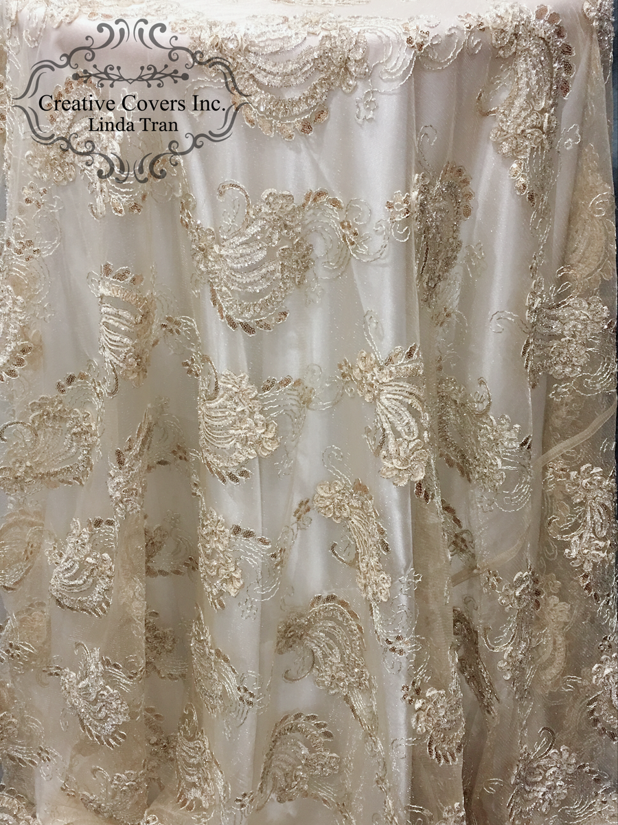 Champagne Gold Hannah Lace – Creative Covers Inc.