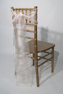 Oyster Champagne Organza Sash