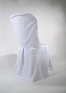 White Pleated Back Bistro Cover