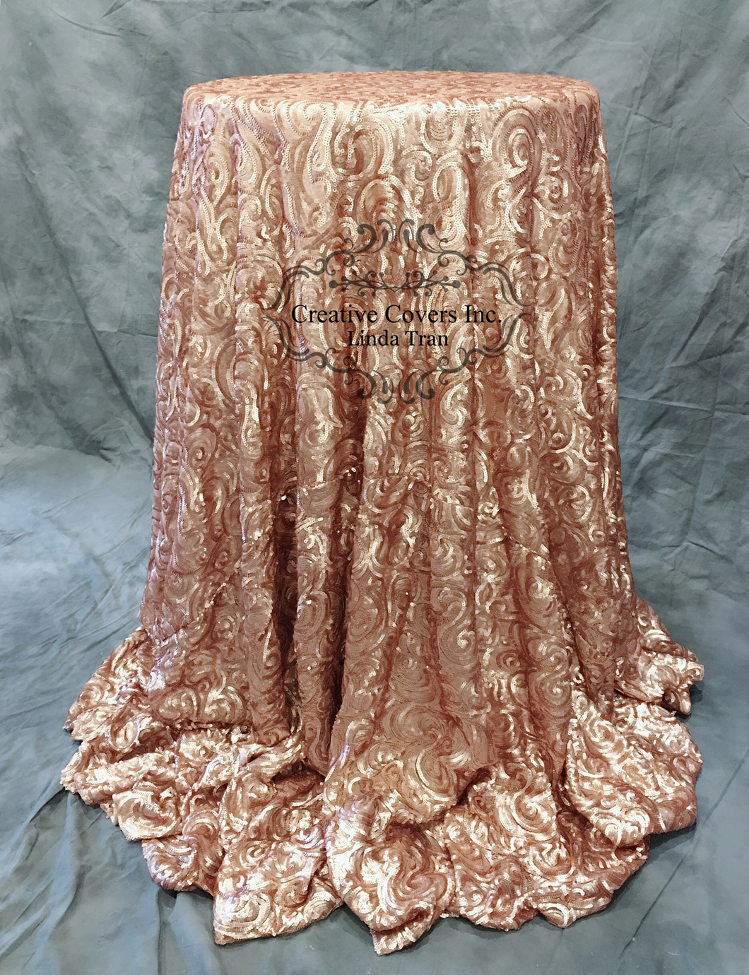 Rose Gold Versace Swirl Sequin