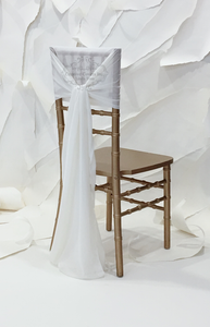 Ivory Oversize Chiffon Chair Ties