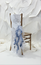 Load image into Gallery viewer, French Blue &amp; White Organza Ruffles
